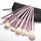 Set Of 10: Makeup Brushes With Bag