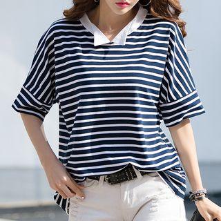 Fish Striped Short-sleeve T-shirt