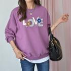 Love Appliqu  Sweatshirt