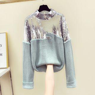 Mohair Sequined Sweater