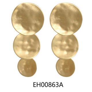 925 Silver Pin Geometric Matte Earrings