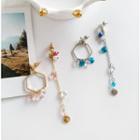 Non-matching Faux Crystal Hexagon Dangle Earring