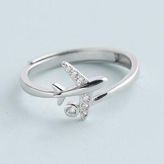 925 Sterling Silver Plane Ring S925 Silver - Silver - One Size