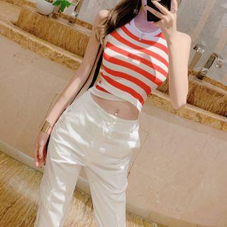 Set: Striped Tank Top + Slim Fit Pants