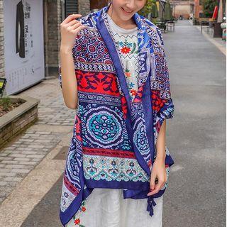 Pattern Print Scarf As Shown In Figure - One Size