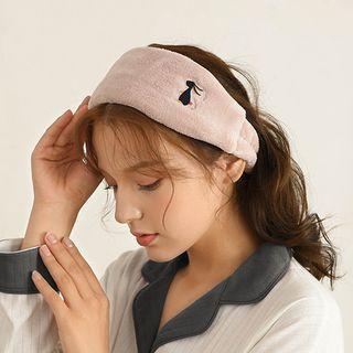 Embroidered Coral Fleece Headband