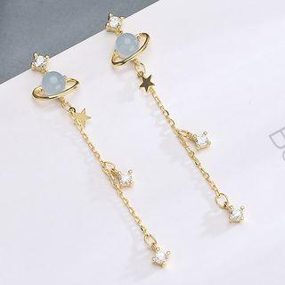 925 Sterling Silver Planet Dangle Earring