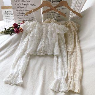 Lace Cold Shoulder Shirt