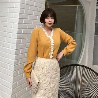 Crochet-trim Cardigan