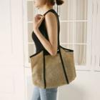 Piped Rattan Tote & Pouch