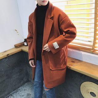 Couple Matching Single-button Woolen Coat