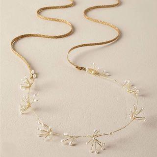 Beaded Hair Band Gold - One Size