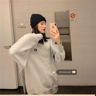 Embroidered Sweatshirt Gray - One Size