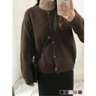 Round-neck Relaxed-fit Knit Cardigan