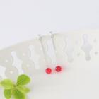 Bead Threader Earring S925 Silver Threader - Red - One Size