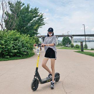Set: Oversized Stripe T-shirt + Piped Towelling Shorts