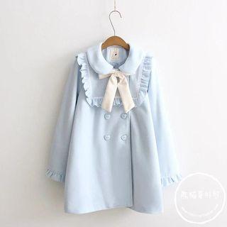 Bow Double-breasted Coat