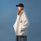 Flower Accent Zip-up Hoodie