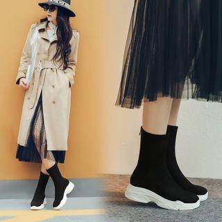 Genuine Leather Platform Mid-calf Boots