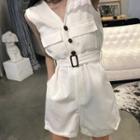 Plain Pocketed Playsuit