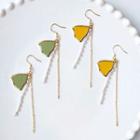 Triangle Glaze Alloy Fringed Earring