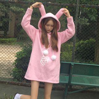 Rabbit Ear Losse Fit Hooded Pullover