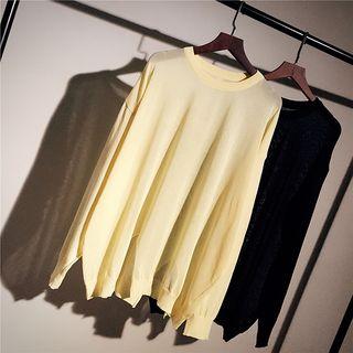 Long-sleeve Sheer Sweater