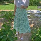 Flared Floral Long Skirt