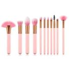 Set Of 11: Makeup Brush Set Of 11 - Pink - One Size