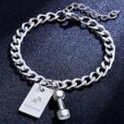 Dumbbell Zodiac Chain Bracelet