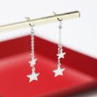 925 Sterling Silver Double Star Fringed Earring