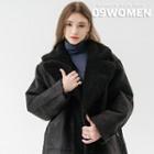 Two-way Long Faux-shearling Coat