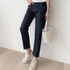 Unwashed Relaxed-fit Jeans Dark Blue - One Size