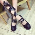 Bow Accent Strap Flats