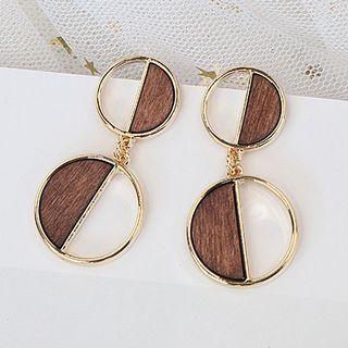 Wooden Hoop Clip-on Earrings/ Earrings
