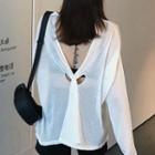 Cut-out Long-sleeve T-shirt