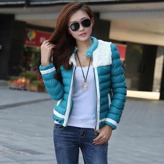 Fleece-trim Padded Jacket