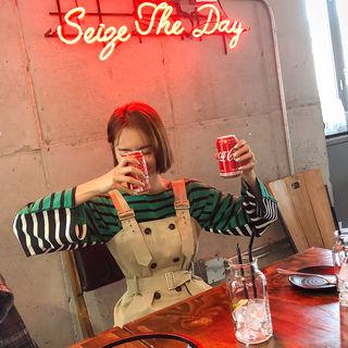 Wide-sleeve Multi-stripe T-shirt