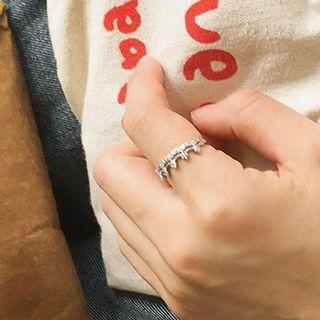 Crown Rhinestone Open Ring