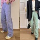 Color Wash Wide-leg Pants