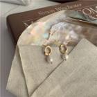 Freshwater Pearl Dangle Earring 1 Pair - S925silver Earrings - One Size