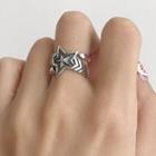 925 Sterling Silver Star Open Ring K294 - One Size