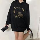 Embroidered Long Sleeve Hoodie