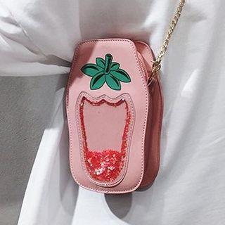 Strawberry Pu Crossbody Bag Pink - One Size