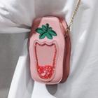 Strawberry Pu Crossbody Bag Pink - One Size