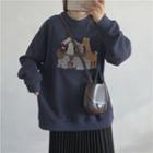 Animal Embroidered Pullover