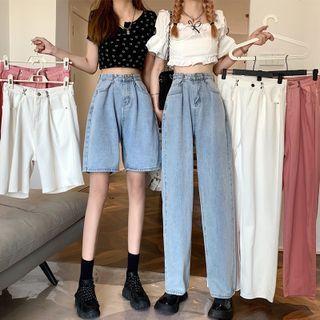 Denim Shorts / Straight-leg Jeans