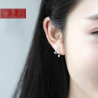 Hollow Butterfly Sterling Silver Earrings