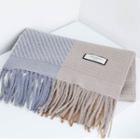 Color Block Scarf Blue - One Size