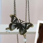 Vintage Butterfly Short Necklace
